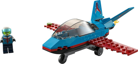 LEGO City Great Vehicles Stunt Plane 60323 Juego de juguetes de construcción para niños, niños y niñas a partir de 5 años (59 piezas)