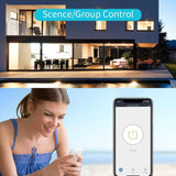 BEKCA Interruptor de luz inteligente, compatible con Amazon Alexa y Google Home, control remoto de sus accesorios desde cualquier lugar, función de sincronización, protección contra sobrecarga, no requiere concentrador, paquete de 2 - DIGVICE MX