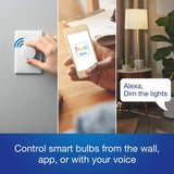 Lutron Interruptor de atenuación de bombilla inteligente Aurora | para bombillas inteligentes Philips Hue | Z3-1BRL-WH-L0 | Blanco - DIGVICE MX