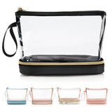 Ethereal - Bolsa de maquillaje transparente, bolsa de maquillaje de viaje para mujer, (negro)