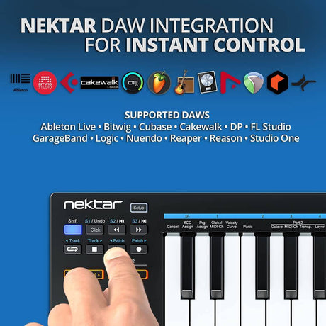 Nektar Impact GX Mini - Teclado controlador USB MIDI con integración Nektar DAW