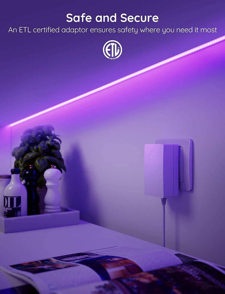 Govee Tira de luces LED que cambian de color de 32.8 pies, luces LED Bluetooth con control de aplicación, control remoto, caja de control, 64 escenas y luces de sincronización de música, 2 rollos de 16.4 pies - DIGVICE MX