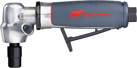 Amoladora neumática Ingersoll Rand 5102MAX: ángulo recto, empuñadura ergonómica, motor de 0,4 HP y 20 000 RPM, herramienta liviana, bloqueo del husillo, gris - DIGVICE MX