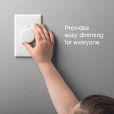 Lutron Interruptor de atenuación de bombilla inteligente Aurora | para bombillas inteligentes Philips Hue | Z3-1BRL-WH-L0 | Blanco - DIGVICE MX