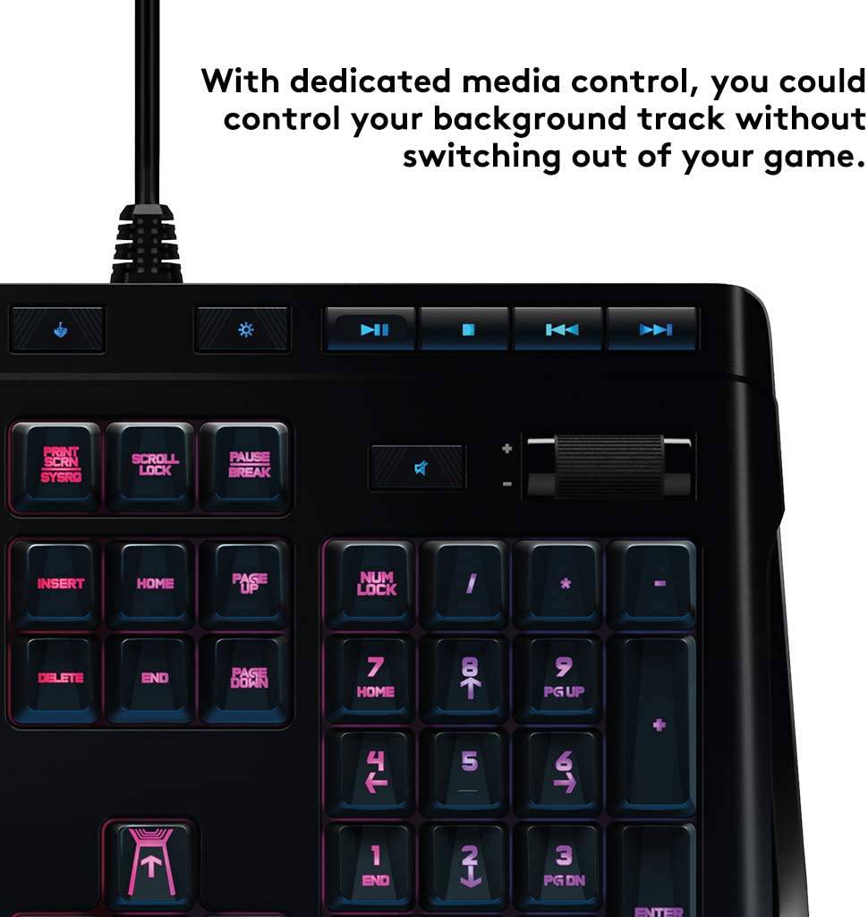 Logitech G910 Orion Spectrum RGB Teclado mecánico para juegos con cable, negro