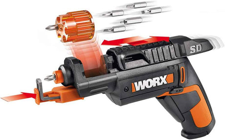 Destornillador eléctrico semiautomático WORX WX255L SD con portatornillos - DIGVICE MX