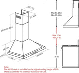 IKTCH Campana de montaje en pared de 30 pulgadas 900 CFM Convertible con conductos/sin conductos, ventilación de chimenea de cocina de acero inoxidable con detección de gestos y panel de interruptor de control táctil, 2 luces ajustables (IKP02-30) - DIGVICE MX