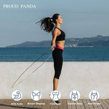 Proud Panda - Cuerda de saltar ponderada Workout-1LB Cuerda de saltar profesional con longitud ajustable y empuñaduras cómodas de silicona