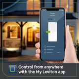 Leviton D26HD-2RW Decora Smart Wi-Fi Dimmer (2da generación), funciona con Hey Google, Alexa, Apple HomeKit/Siri y Anywhere Companions, no requiere concentrador, requiere cable neutro, blanco - DIGVICE MX