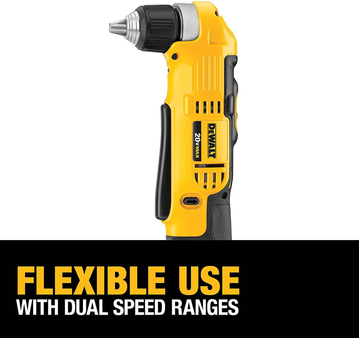 DEWALT 20V MAX Kit de taladro/atornillador inalámbrico de ángulo recto (DCD740C1) - DIGVICE MX