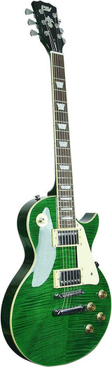 IVY - ILS-300 EGR Les Paul Guitarra eléctrica de cuerpo sólido, verde esmeralda