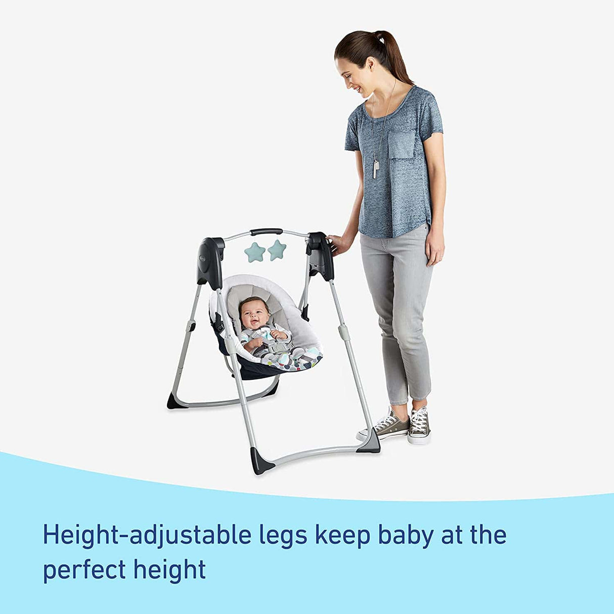 Columpio compacto para bebés Slim Spaces de Graco, Reign - DIGVICE MX