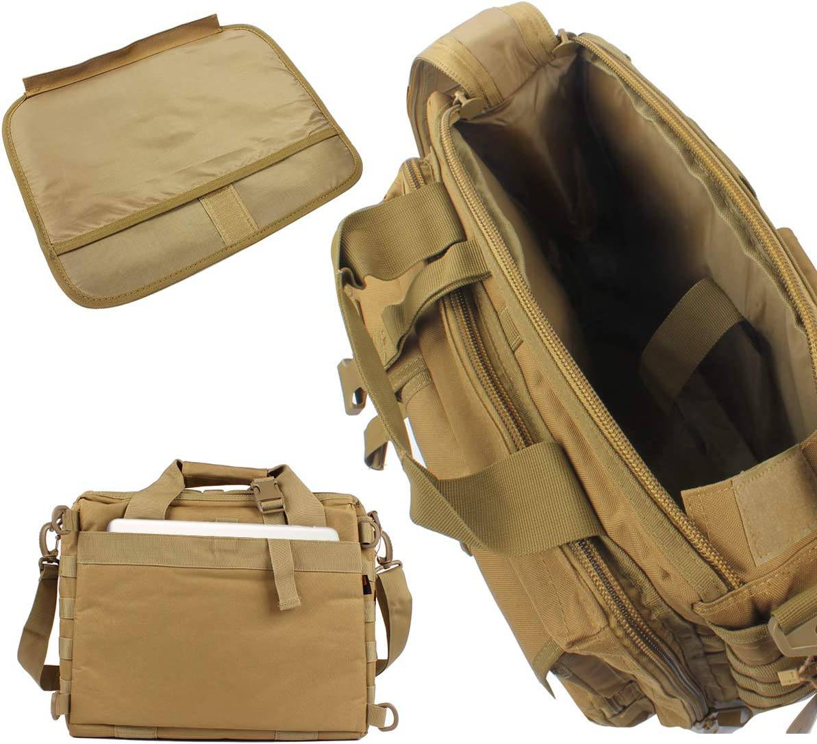 GES - Maletín táctico, maletín militar para hombre de 15,6" para hombre