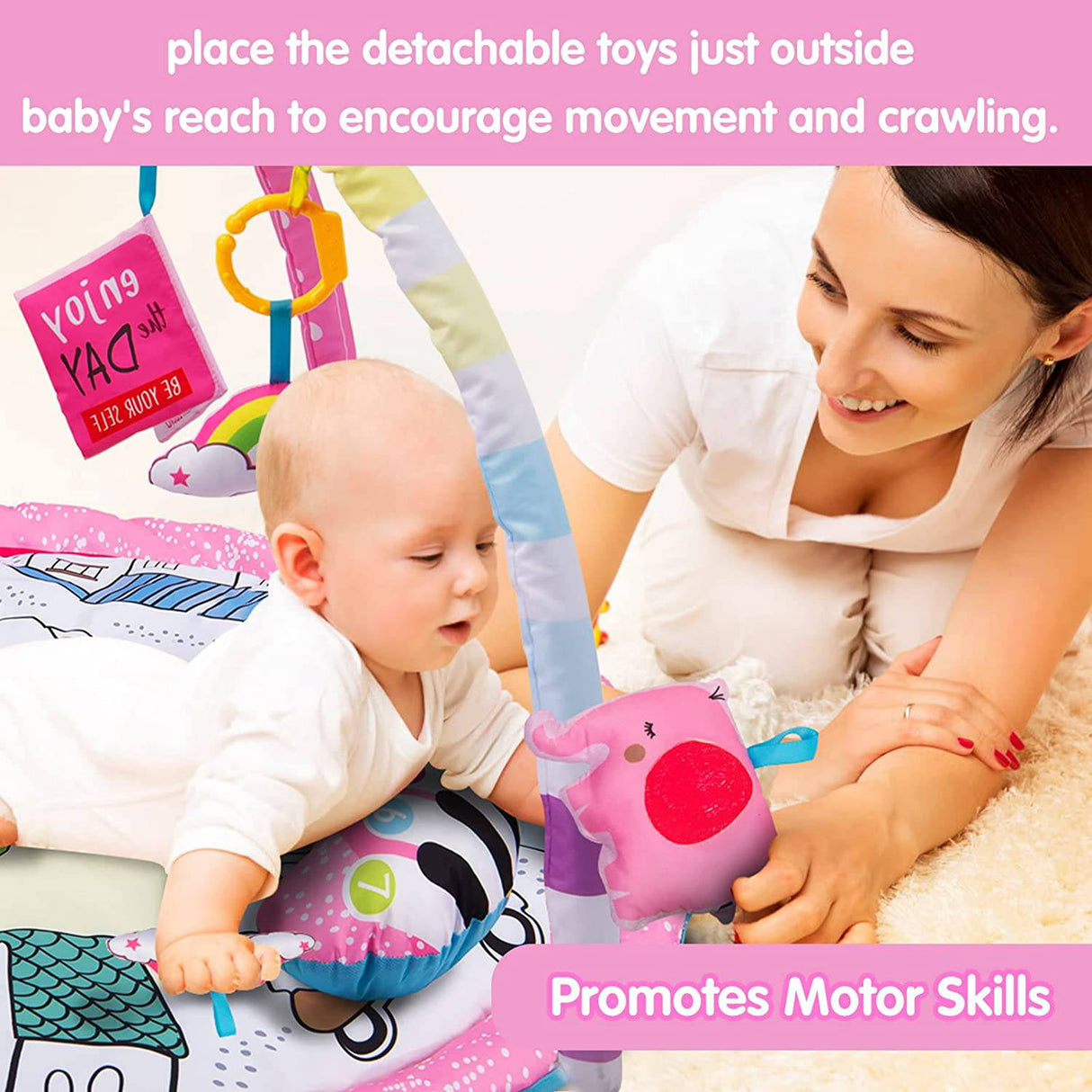 Colchoneta de aire para bebés de 0, 3, 6 y 9 meses, tapete de juego de  juguetes de aire, juguete sensorial para recién nacidos, regalos para bebés  y