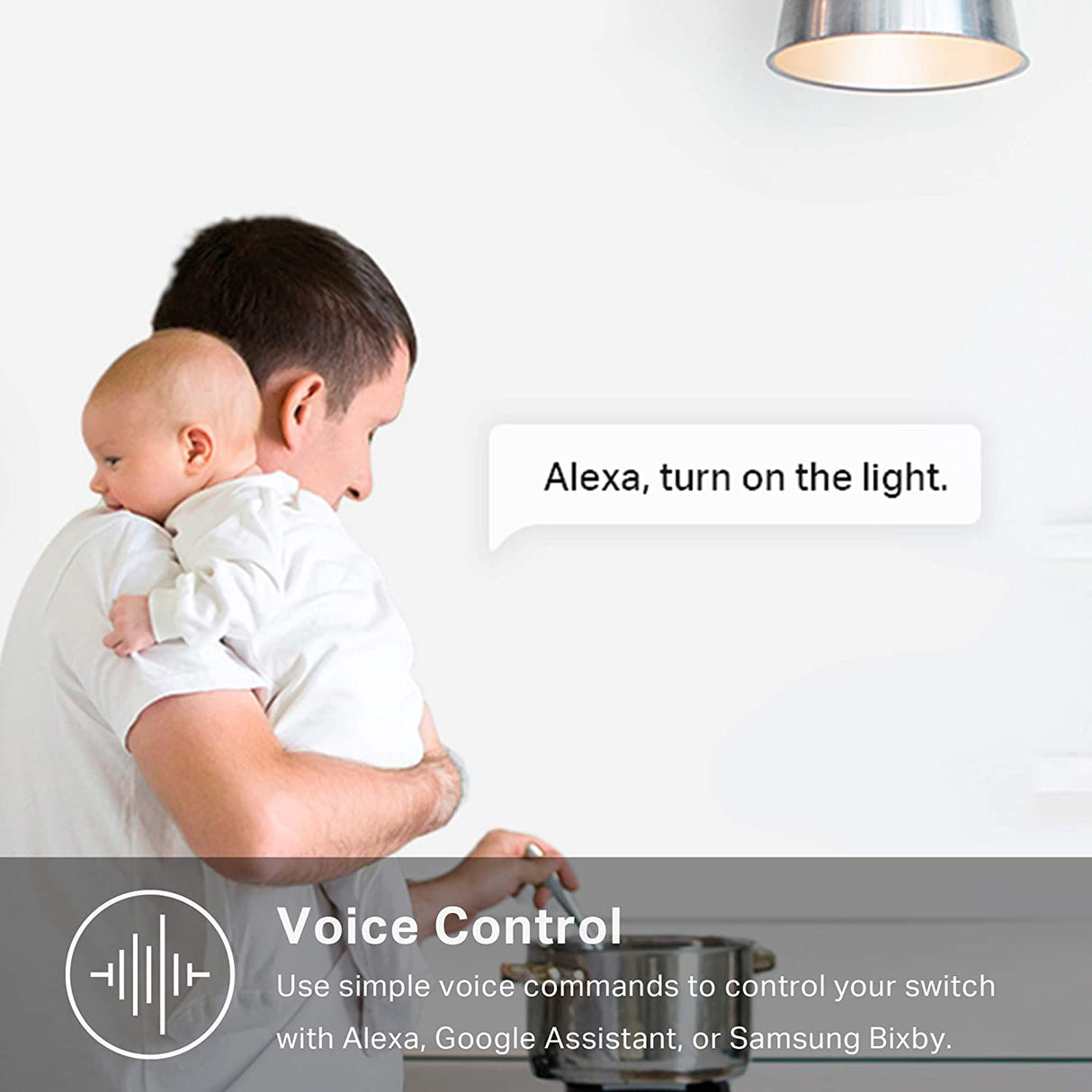 Kasa HS200 Interruptor de luz inteligente, unipolar, necesita cable neutro, interruptor de luz Wi-Fi de 2,4 GHz, funciona con Alexa y Google Home, certificado UL, no requiere concentrador, blanco - DIGVICE MX