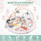 TCBunny Baby Gym Play Mat Diseño de dinosaurio para recién nacido, visual, auditivo, táctil, desarrollo cognitivo temprano Playmat Activity Center, 5 juguetes para niños pequeños - DIGVICE MX