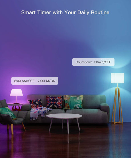 TREATLIFE - Paquete de 4 bombillas inteligentes, TREATLIFE 2,4 GHz sincronización de música que cambia de color, funciona con Alexa Google Home, A19 E26 bombilla LED regulable 9 W 800 lúmenes para decoración de fiestas, iluminación inteligente del hogar - DIGVICE MX