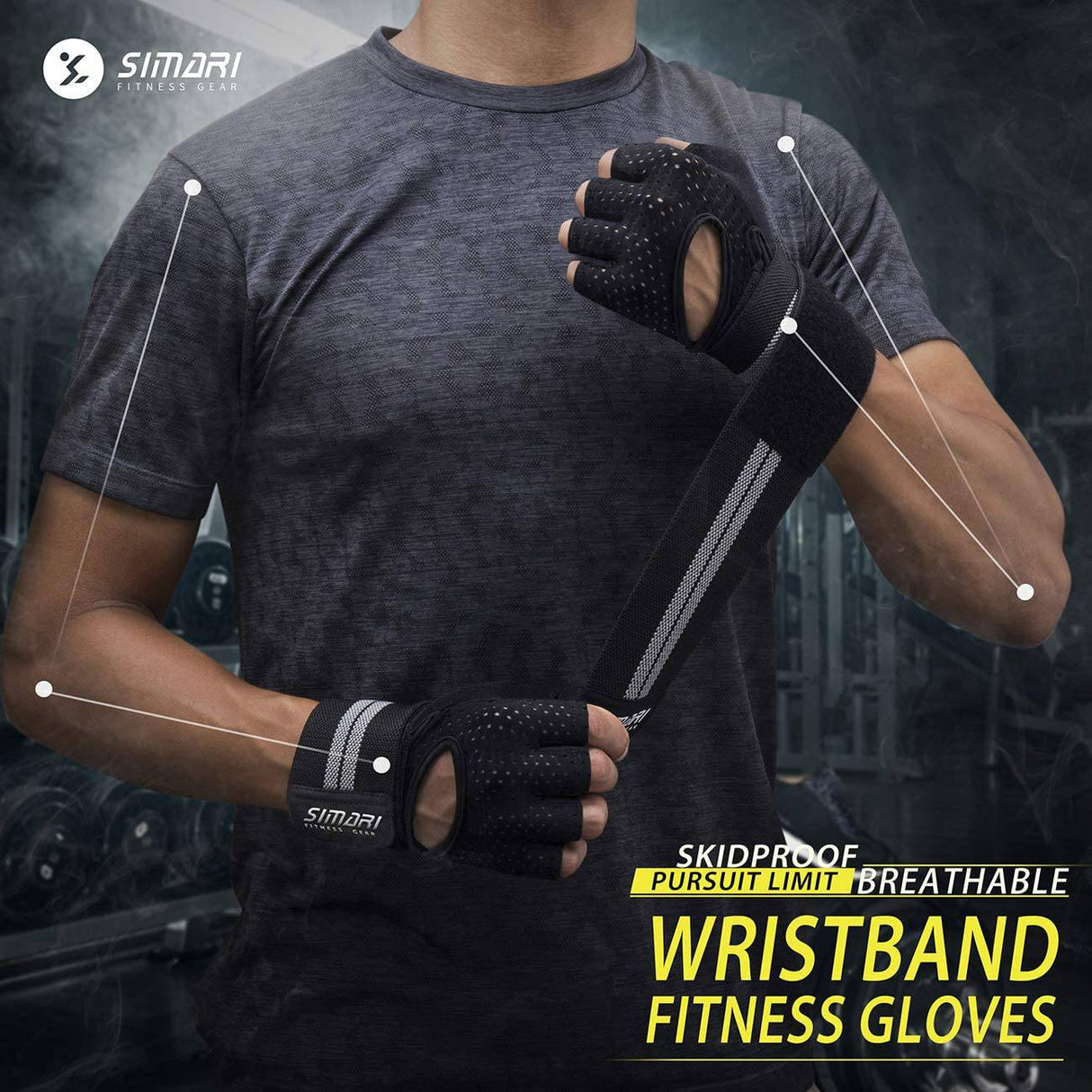 Guantes de entrenamiento para mujeres y hombres, guantes de levantamiento  de pesas con protección completa de la palma y agarre adicional para