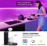 LE Control de voz: tiras de luces habilitadas para Alexa, compatibles con Amazon Echo, Dot, Google Home Mini, etc. - DIGVICE MX