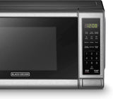 BLACK+DECKER EM720CB7 Horno de microondas digital con puerta de botón giratorio, bloqueo de seguridad para niños, 700 W, acero inoxidable, 0,7 pies cúbicos - DIGVICE MX