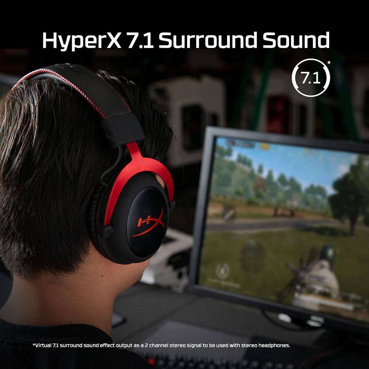  HyperX Cloud II - Auriculares para videojuegos, sonido  envolvente 7.1, almohadillas de espuma viscoelástica, marco de aluminio,  con micrófono, para PC, PS5, PS4, Xbox Series X