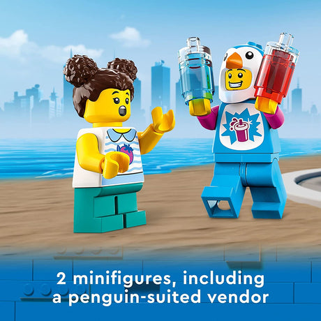 LEGO City Penguin Slushy Van 60384 Juego de juguetes de construcción para niños, niños y niñas a partir de 5 años (194 piezas)