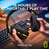 Logitech G435 LIGHTSPEED Auriculares inalámbricos para juegos y Bluetooth - Auriculares supraaurales ligeros, micrófonos integrados, batería de 18 h, compatible con Dolby Atmos, PC, PS4, PS5, Nintendo Switch, móvil - Negro