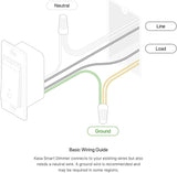 Kasa HS220 Interruptor de atenuación inteligente, unipolar, necesita cable neutro, interruptor de luz Wi-Fi de 2,4 GHz, funciona con Alexa y Google Home, certificado UL, no requiere concentrador - DIGVICE MX