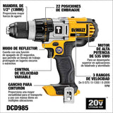 DEWALT 20V MAX* Taladro percutor, 1/2 pulgada, solo herramienta (DCD985B) - DIGVICE MX