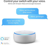 Kasa Interruptor Smart de 3 vías HS210, necesita cable neutro, el interruptor de luz Wi-Fi de 2,4 GHz funciona con Alexa y Google Home, certificado UL, no requiere concentrador, blanco - DIGVICE MX