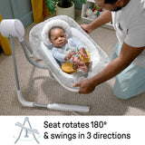 Ingenuity Anyway Sway Columpio portátil multidireccional de 5 velocidades para bebé con vibraciones - Abeto, 0-9 meses - DIGVICE MX