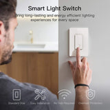 TREATLIFE Paquete de 4 interruptores inteligentes, interruptor de luz inteligente de 2,4 GHz, interruptor de luz WiFi de un solo polo, cable neutro requerido, funciona con Alexa, Google Home y SmartThings - DIGVICE MX