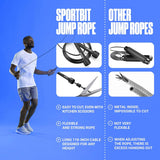 SPORTBIT Adjustable Jump Rope for Speed Skipping. Lightweight Jump Rope for Women, Men, and Kids.