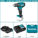 Makita FD09R1 12V max CXT Litio-Ion Inalámbrico 3/8" Driver-Drill Kit (2.0Ah) - DIGVICE MX