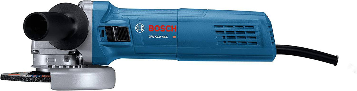 Bosch GWX10-45E 4-1/2 pulg. Amoladora angular ergonómica X-LOCK con interruptor deslizante - DIGVICE MX