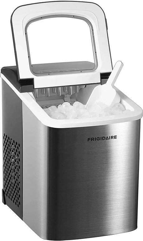 Frigidaire Máquina de hielo compacta para encimera, hace 26 libras de cubitos de hielo en forma de bala por día, acero inoxidable 	EFIC121/EFIC123 - DIGVICE MX