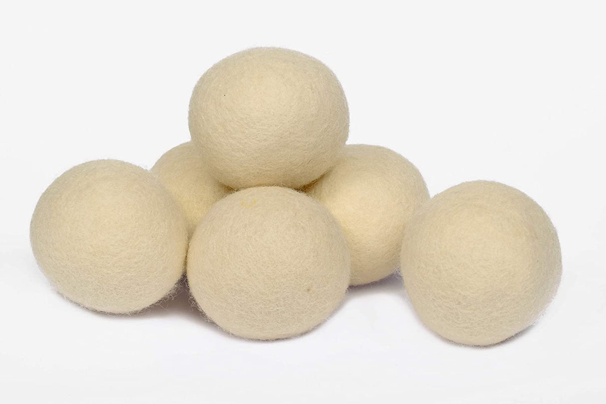 Ponsrec New Zealand Premium Wool Dryer Balls 6 Pack XL, reutilizable, ecológico, seguro para pieles sensibles y bebés, ropa más suave, alternativa orgánica a las hojas de secadora - DIGVICE MX