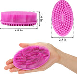 TDHDIKE - Lufa exfoliante de silicona para el cuerpo - Juego de 3 cepillos exfoliantes suaves para el baño y la ducha del cuerpo para niños sensibles, mujeres, hombres, todo tipo de piel