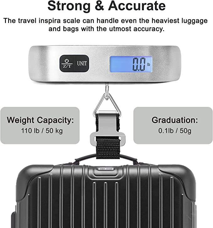 convierte en top ventas una minibáscula digital para pesar maletas  de viaje
