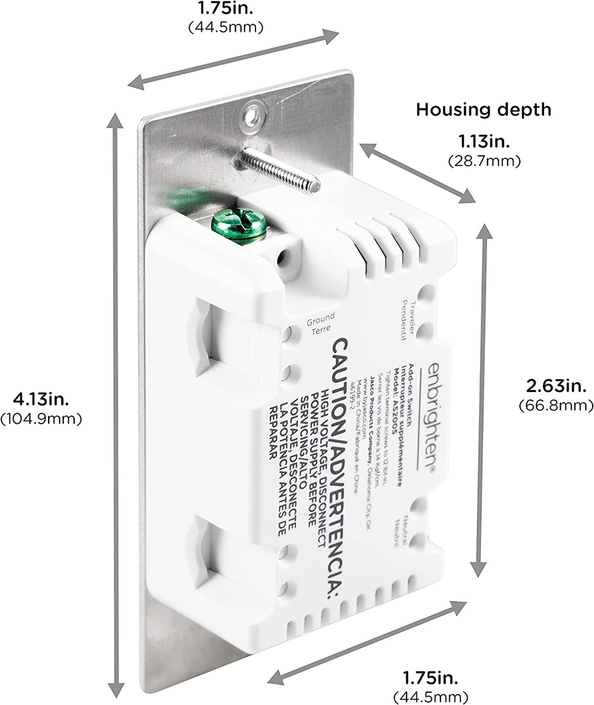 Enbrighten Interruptor de complemento QuickFit y SimpleWire, paleta de pared, Z-Wave ZigBee Control de iluminación inteligente inalámbrico, última versión, no un interruptor estándar, 46199 - DIGVICE MX