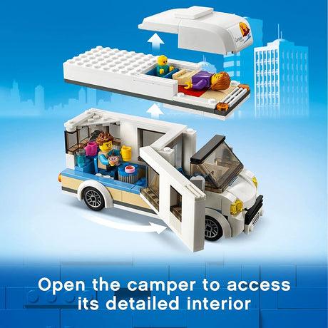 LEGO City Great Vehicles Holiday Camper Van 60283 Juego de juguetes de construcción para niños, niños y niñas a partir de 5 años (190 piezas)