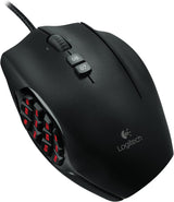 Logitech G600 MMO - Ratón para juegos, retroiluminación RGB, 20 botones programables