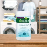 Biokleen Laundry Oxygen Bleach Plus 32 HE Loads - Eliminador de manchas concentrado, blanquea y aclara, ecológico, a base de plantas, sin fragancia artificial ni conservantes, 2 libras, 32 onzas líquidas - DIGVICE MX