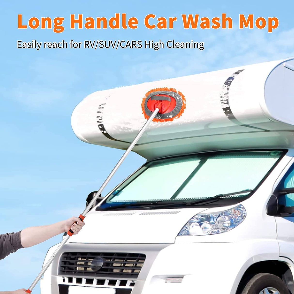 Cepillo de lavado de autos mejorado con mango largo, cepillo de lavado de  autos con poste, kit de cepillo de limpieza de automóvil, suministros de