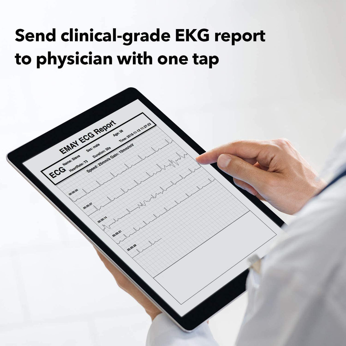 Emay Portable Ecg Monitor Dispositivos inalámbricos de monitoreo Ekg