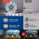 Sengled Zigbee Smart Light Strip Extensión de 1 m / 3 pies Sin enchufe, Voz compatible con Alexa, Asistente de Google y SmartThings, 2 m / 6.56 pies Base Lightstrip Requiere, Blanco - DIGVICE MX