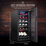 IVATION - Refrigerador enfriador de vino con compresor de 18 botellas con sistema de enfriamiento de control de aplicación inteligente Wi-Fi | Nevera de bodega independiente grande para champán blanco rojo o espumoso, puerta de vidrio negro y cerradura - DIGVICE MX