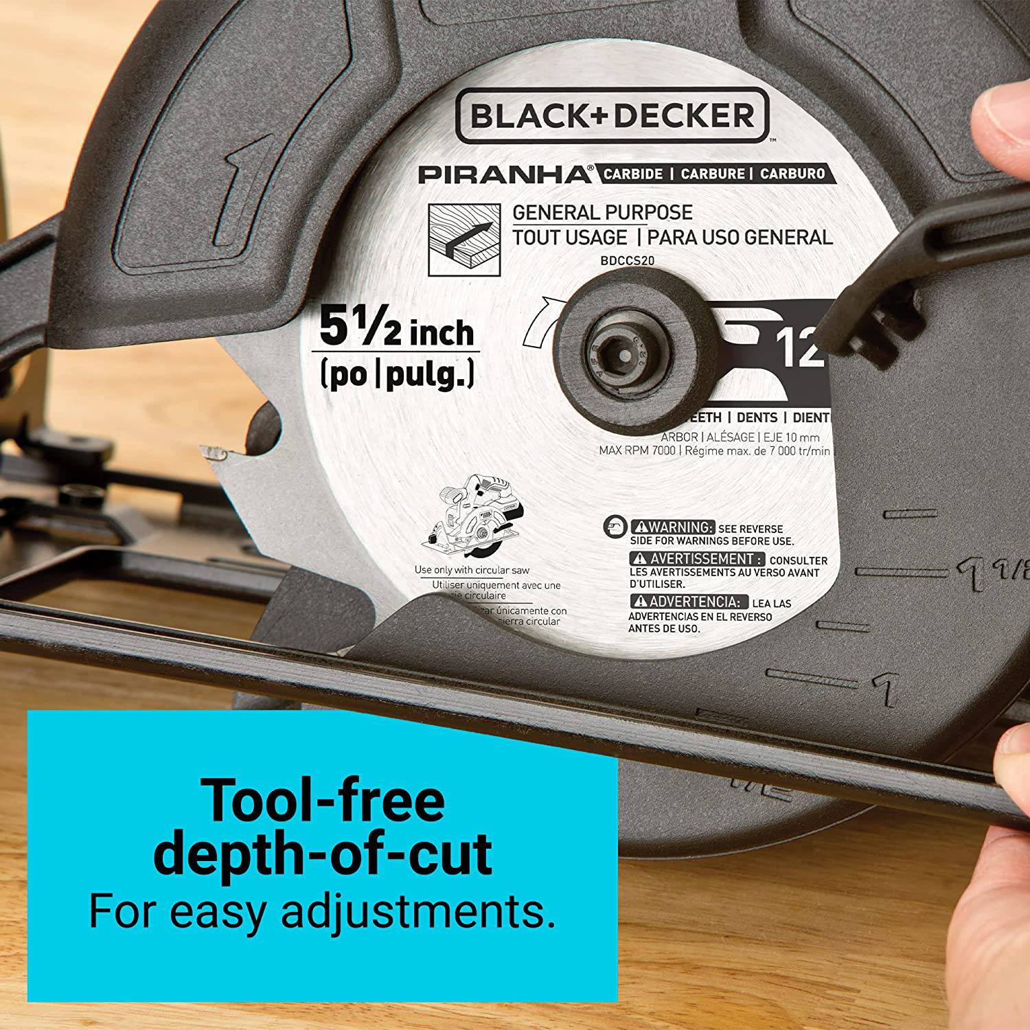 BLACK DECKER 20V MAX POWERCONNECT 5 1 2 pulg. Sierra circular