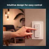 Philips Hue v2 Smart Dimmer Switch and Remote, sin instalación, Smart Home, exclusivamente para Philips Hue Smart Lights (versión 2021), blanco - DIGVICE MX