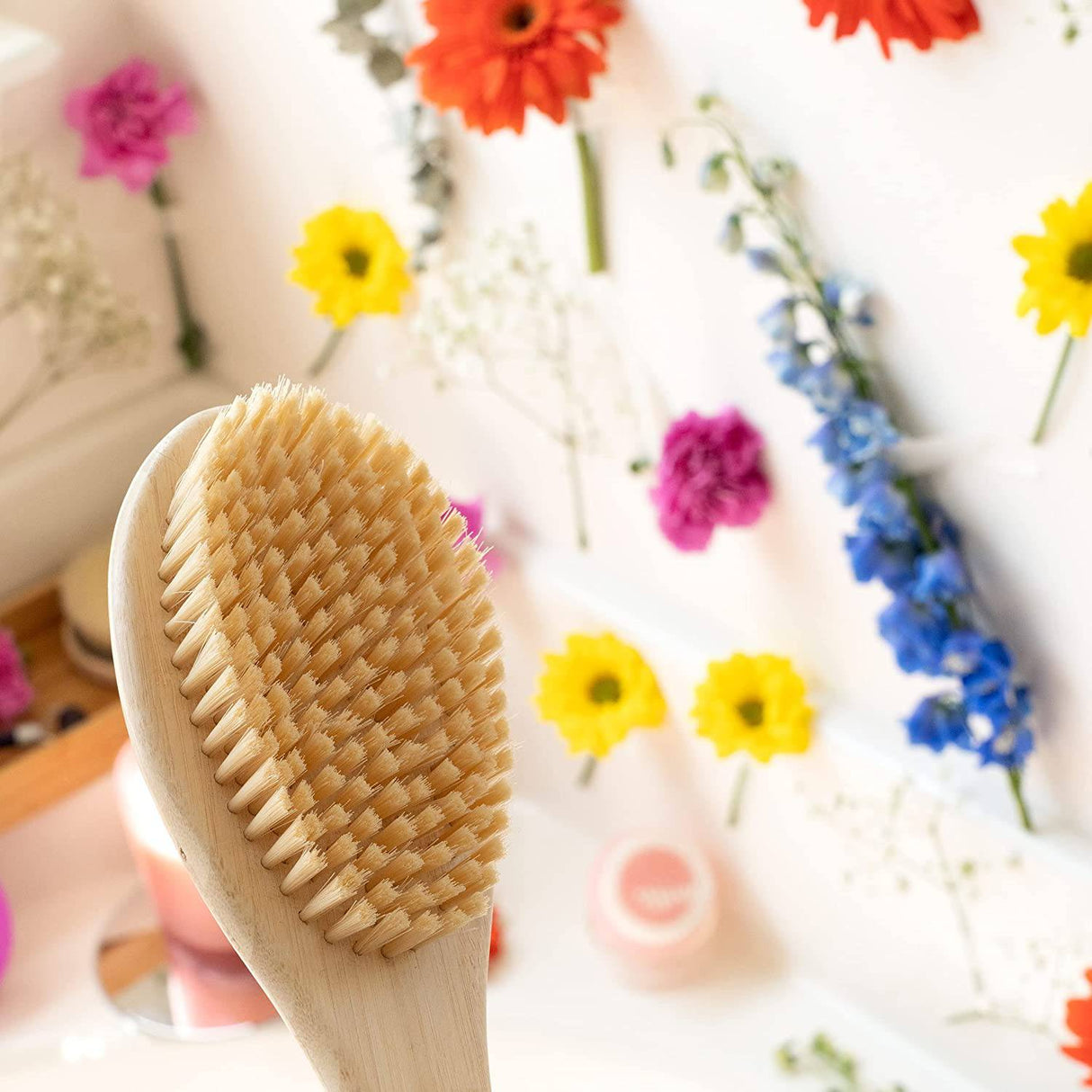 Mango largo Cepillo de ducha para la espalda Exfoliante para la piel del  cuerpo